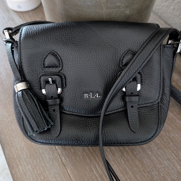Ralph Lauren Black Leather Crossbody Bag - Picture 3 of 9